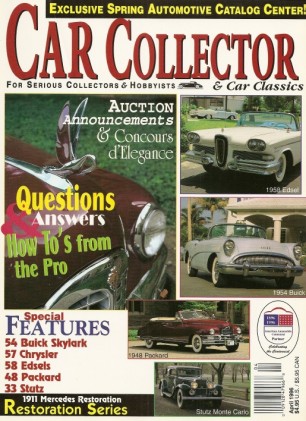 CAR COLLECTOR & CAR CLASSICS 1996 APR - '54 SKYLARK, '57 CHRYSLER, '58 EDSELS